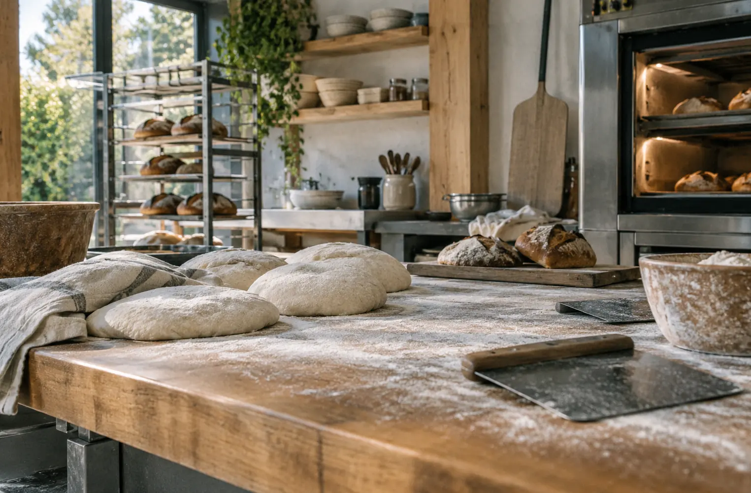 Illustration of bakeries and their working space